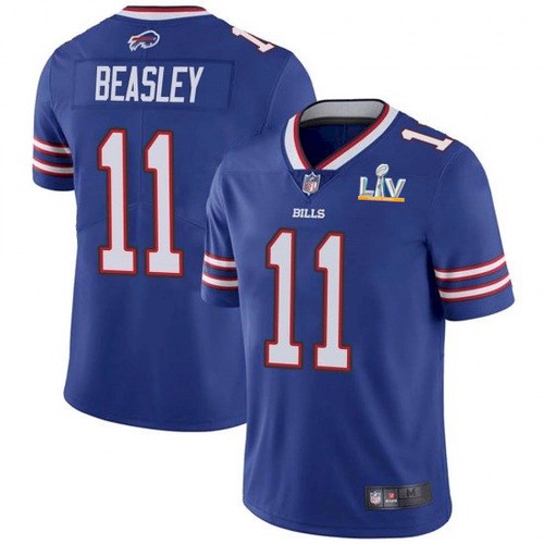 Men's Buffalo Bills #11 Cole Beasley Blue NFL 2021 Super Bowl LV Stitched Jersey